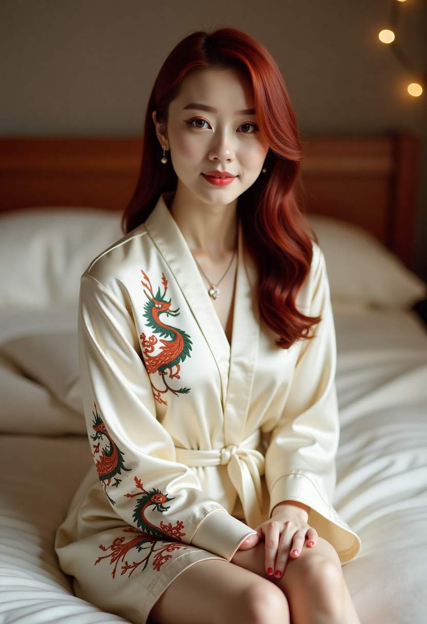 江堤暮色里，一只尚未点眼的纸鸢停在少女手中